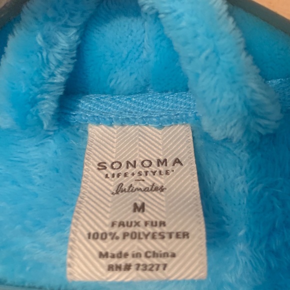 Turquoise Blue Plush Bath Robe - Picture 13 of 13